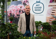 Tom Leybaert was ook aanwezig op de beurs om zijn producten te promoten