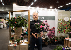 De stand van FLorAmor en Flandresse werd bemand door Christoph Peters, hij laat een stukje Vlaams vakmanschap zien 