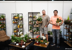 Diego Bruijn en Jan van der Sar van Solid Plant Productions met hun herfstassortiment